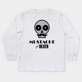 Moustache of Death Kids Long Sleeve T-Shirt